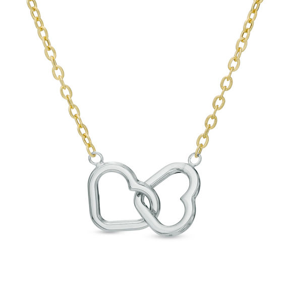 Zales double heart necklace Outlet