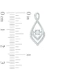 Thumbnail Image 1 of 1/4 CT. T.W. Diamond Infinity-Style Drop Earrings in 10K White Gold