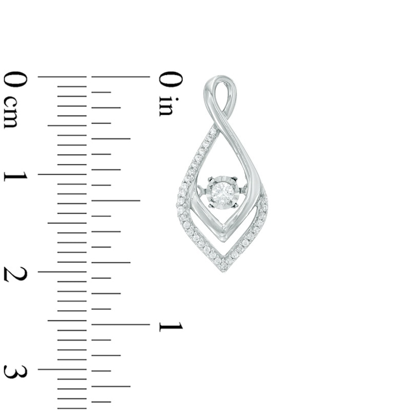 1/4 CT. T.W. Diamond Infinity-Style Drop Earrings in 10K White Gold