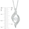 Thumbnail Image 1 of 3/4 CT. T.W. Diamond Open Flame Pendant in 10K White Gold