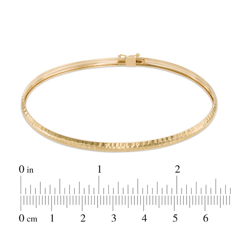 Main Image 2 of Diamond-Cut Bangle in 10K Gold - 7.5"