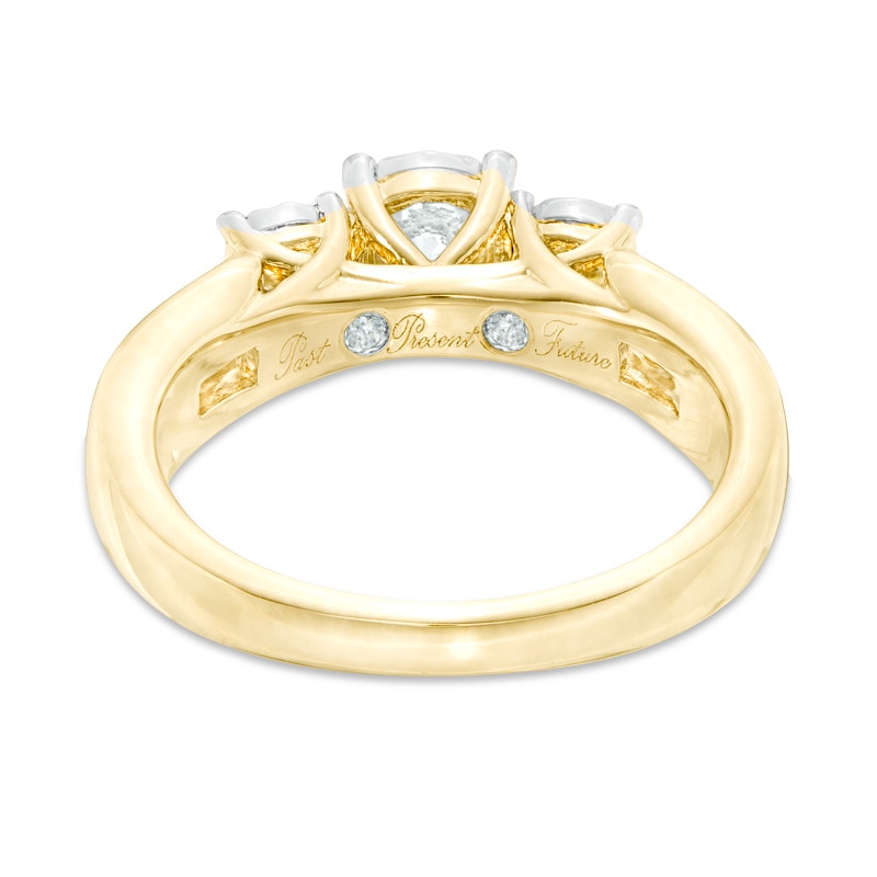 1 CT. T.W. Diamond Past Present Future® Miracle Engagement Ring in 10K Gold