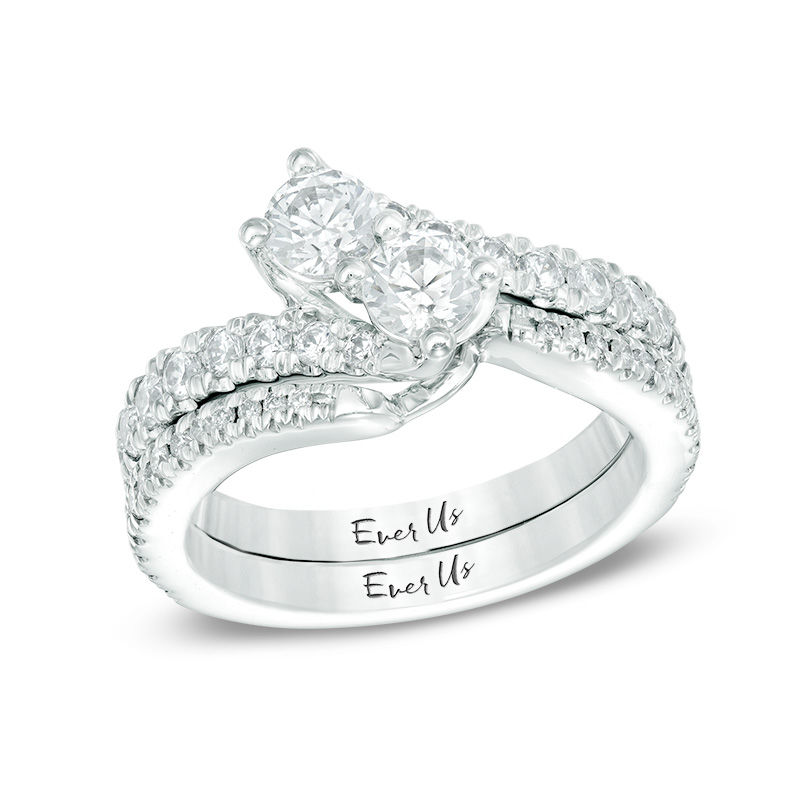 Ever Us™ 1/4 CT. T.W. Diamond Contour Band in 14K White