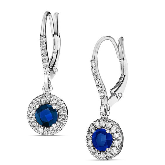 2CT Pear & Heart Cut Sapphire Diamond Drop Dangle Earrings 14k White Gold Over