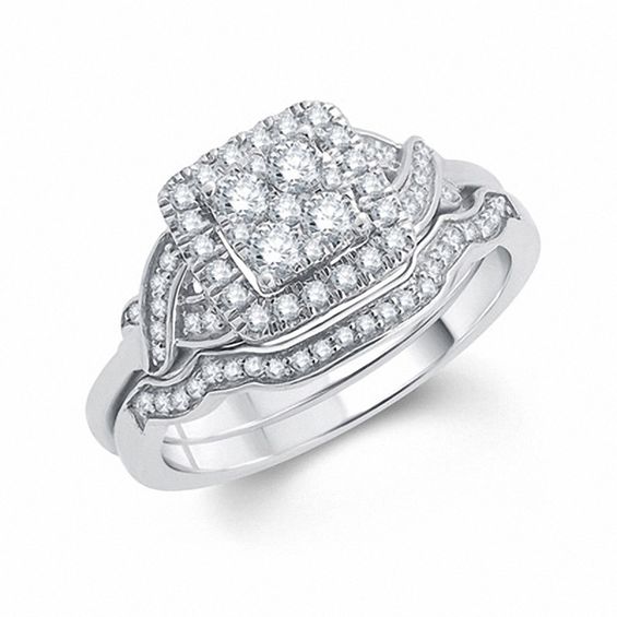 1 2 ct t w composite diamond square frame twist bridal t square in composite chart