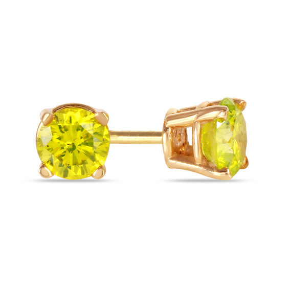 zales yellow diamond earrings