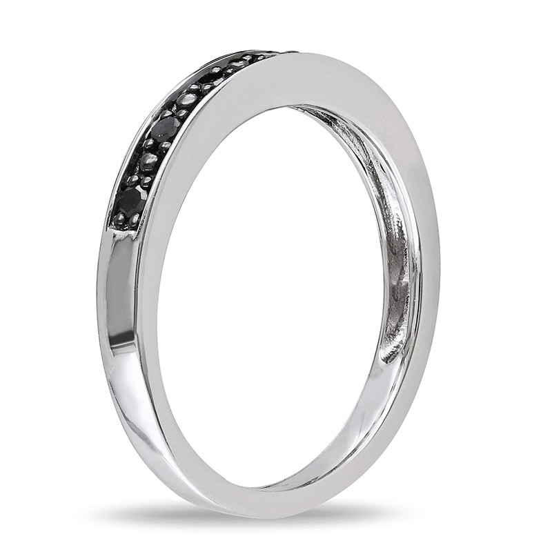 1/10 CT. T.W. Black Diamond Band in Sterling Silver