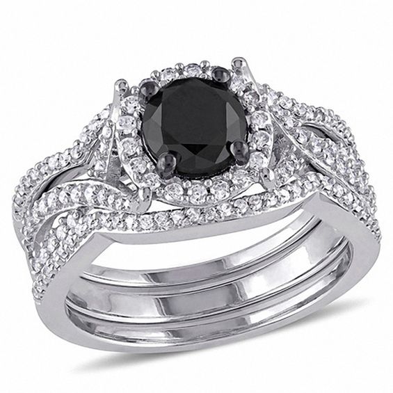 11/2 CT. T.W. Enhanced Black and White Diamond Frame