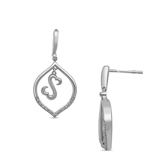Open Hearts By Jane Seymour Diamond Accent Dangle Drop Earrings In Open Hearts By Jane Seymour Diamond Accent Dangle Drop Earrings In Sterling Silver