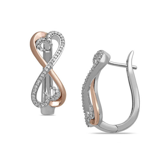 Open Hearts By Jane Seymour 1 6 Ct T W Diamond Hoop Earrings In Open Hearts By Jane Seymour 1 6 Ct T W Diamond Hoop Earrings In