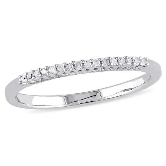 Sterling Silver Womens Baguette Diamond Wedding Anniversary Band Ring 1/6 Cttw Sterling Silver Womens Baguette Diamond Wedding Anniversary Band Ring 1/6 Cttw