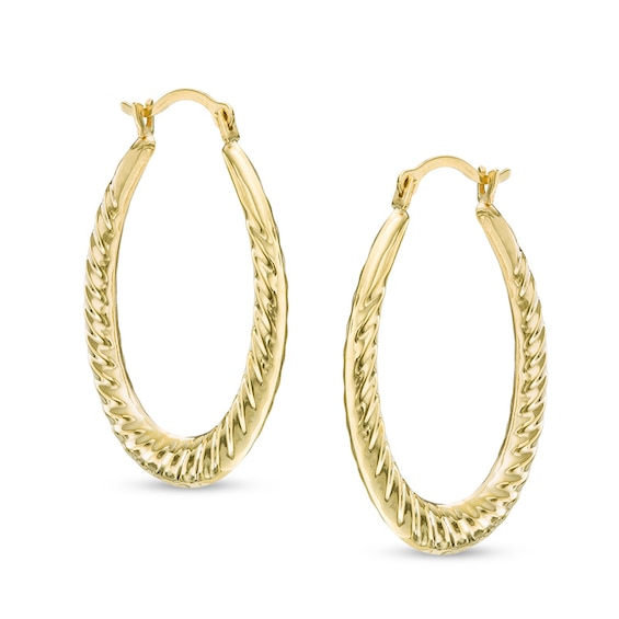 Details about 14K Yellow Gold Fancy Twisted Oval Hoop Earrings MSRP $337 Details about 14K Yellow Gold Fancy Twisted Oval Hoop Earrings MSRP $337