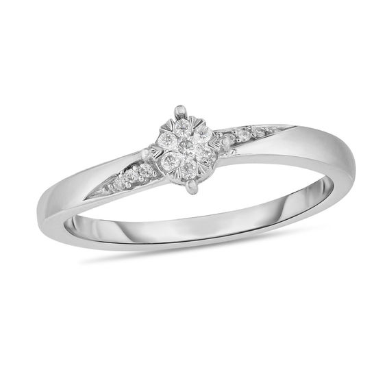 Diamond Accent Promise Ring in 10K White Gold Promise Rings Wedding