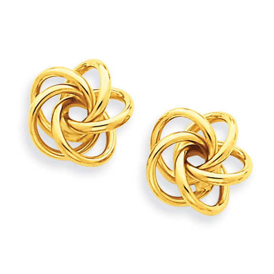 Fl Love Knot Stud Earrings In 14k Gold Fl Love Knot Stud Earrings In 14k Gold