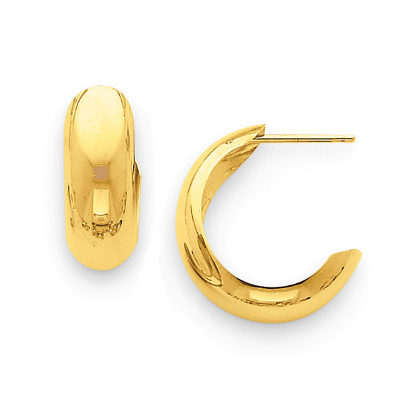 Dome JHoop Earrings in 14K Gold Gold Earrings Earrings Zales