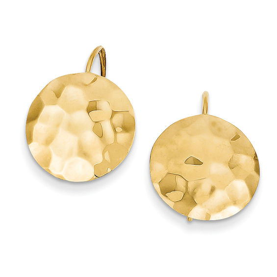 Hammered Medallion Drop Earrings In 14k Gold Online Exclusives Hammered Medallion Drop Earrings In 14k Gold
