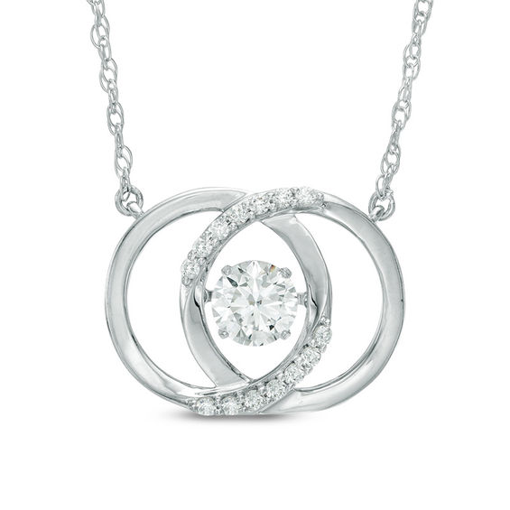 Unstoppable Love™ 5.0mm LabCreated White Sapphire Interlocking Circles