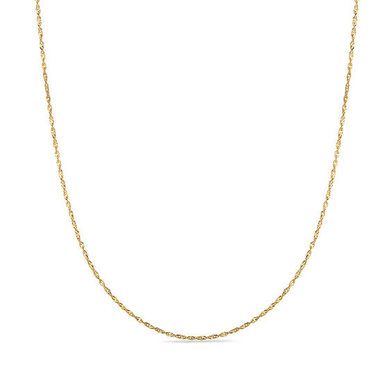 Ladies' DiamondCut Singapore Chain Necklace in 14K Gold Chain
