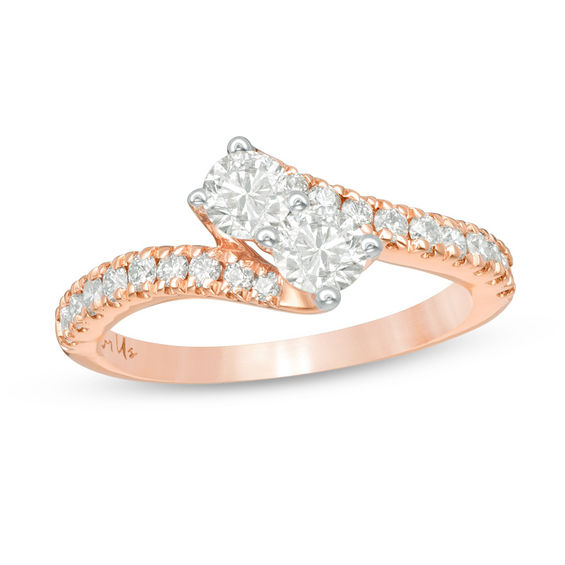 Ever Us™ 1 CT. T.W. Two-Stone Diamond Bypass Ring in 14K ...