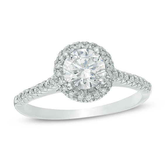 T W Diamond Frame En Ement Ring In 10k White Gold T W Diamond Frame En Ement Ring In 10k White Gold