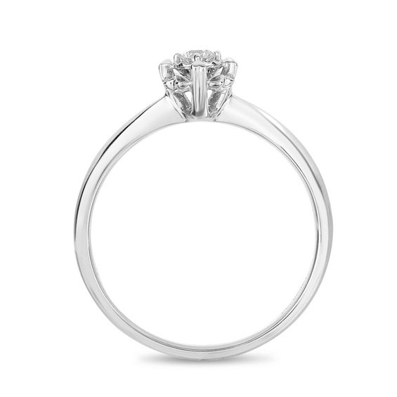 Diamond Accent Solitaire Promise Ring in 10K White Gold Promise Rings