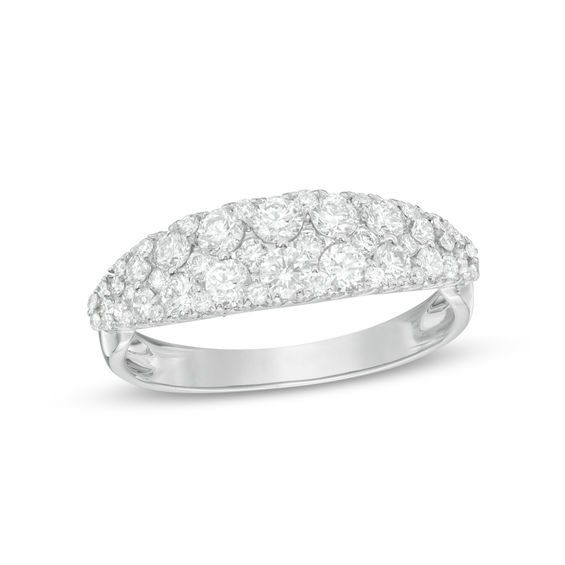 1 CT. T.W. Diamond Anniversary Ring in 14K White Gold Anniversary
