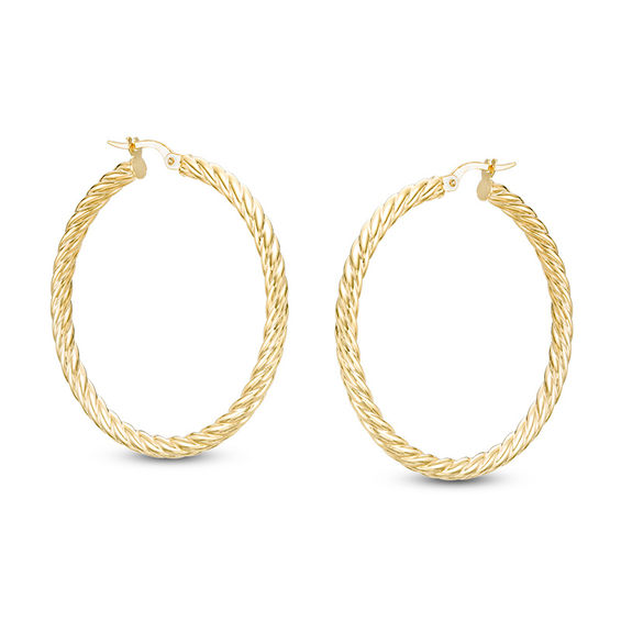 40mm Rope Hoop Earrings In 14k Gold Online Exclusives 40mm Rope Hoop Earrings In 14k Gold