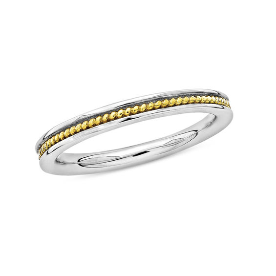 Beautiful Sterling Silver Stackable Expressions Rhodium Channeled Ring Beautiful Sterling Silver Stackable Expressions Rhodium Channeled Ring