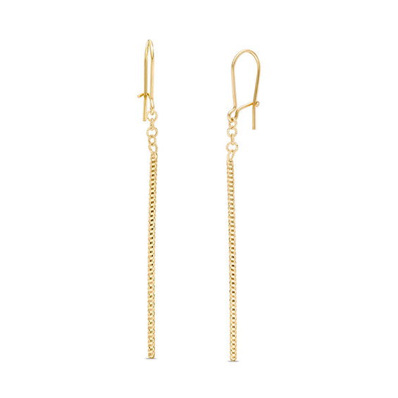 Single Chain Drop Earrings In 14k Gold Online Exclusives Single Chain Drop Earrings In 14k Gold