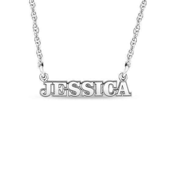 Personalized Name Necklace In 10k White Gold 10 Characters Personalized Name Necklace In 10k White Gold 10 Characters