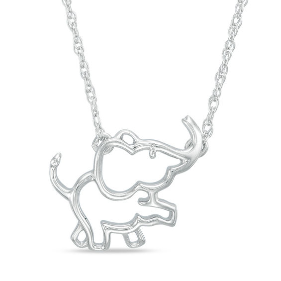 Elephant Necklace in 10K White Gold Online Exclusives Collections