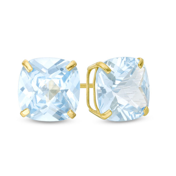 14K SOLID WHITE GOLD MARCH LIGHT BLUE AQUAMARINE ROUND SHAPE STUD EARRINGS PUSH 14K SOLID WHITE GOLD MARCH LIGHT BLUE AQUAMARINE ROUND SHAPE STUD EARRINGS PUSH