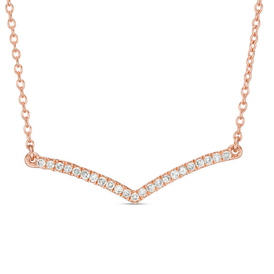 1/8 CT. T.W. Diamond Curved Chevron 