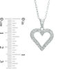 Thumbnail Image 1 of Diamond Fascination™ Heart Pendant and Hoop Earrings Set in Sterling Silver and Platinum Plate