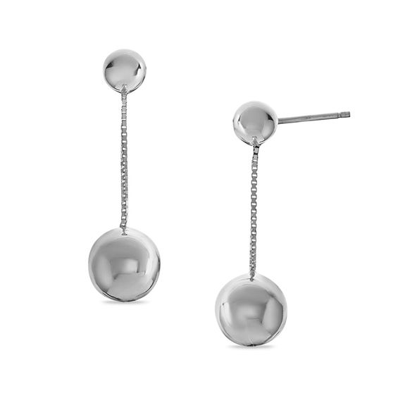 Double Ball Drop Earrings In Sterling Silver Online Exclusives Double Ball Drop Earrings In Sterling Silver