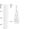 Thumbnail Image 1 of 1/10 CT. T.W. Diamond Twist Flame Drop Earrings in Sterling Silver