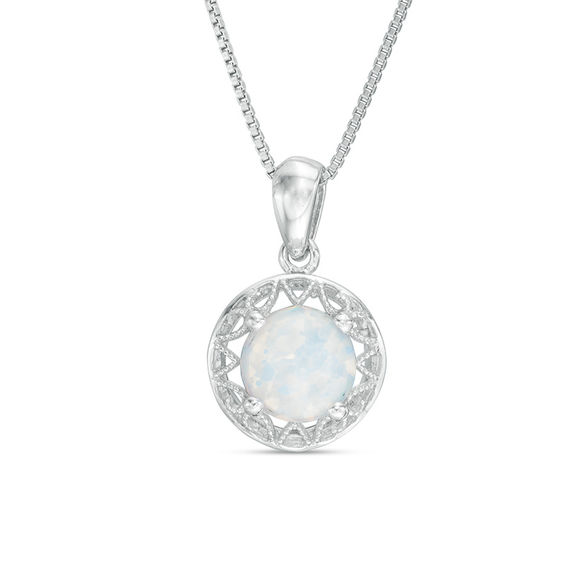 BTS-NP9872/PPO/R Sterling Silver Pendant with Oval Pink Simulated Opal Stone BTS-NP9872/PPO/R Sterling Silver Pendant with Oval Pink Simulated Opal Stone