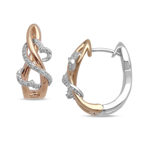 Open Hearts By Jane Seymour 1 10 Ct T W Diamond Intertwining J Open Hearts By Jane Seymour 1 10 Ct T W Diamond Intertwining J