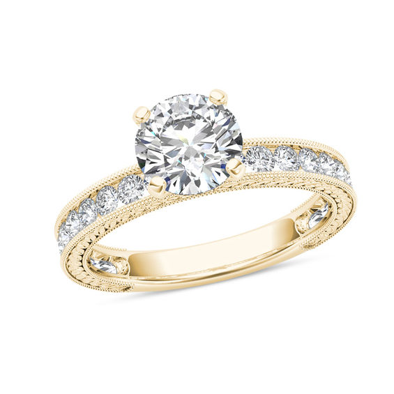 11/2 CT. T.W. Diamond VintageStyle Engagement Ring in 14K Gold