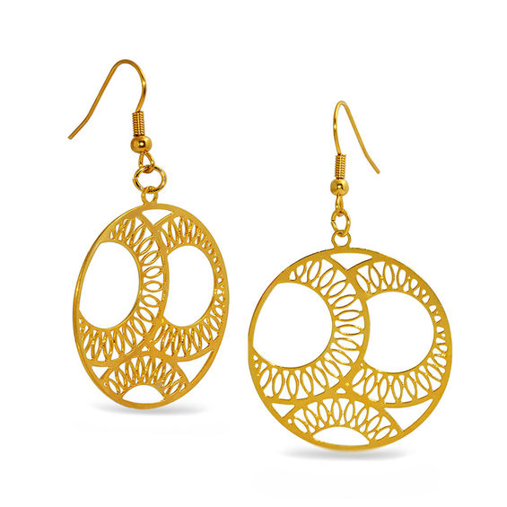 Lex & Lu 14k Yellow Gold Fancy Spiral Drop Earrings Lex & Lu 14k Yellow Gold Fancy Spiral Drop Earrings