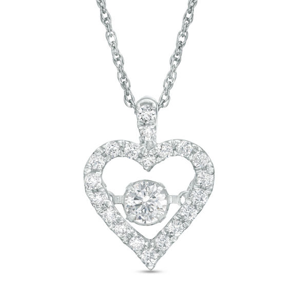 T.W. Diamond Heart Pendant 