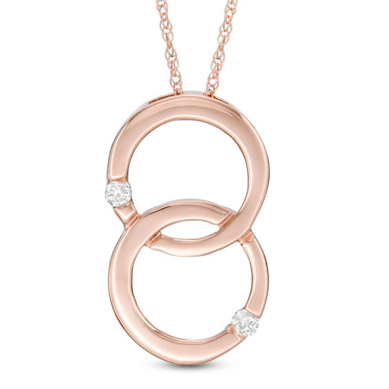 Diamond Accent Double Interlocking 