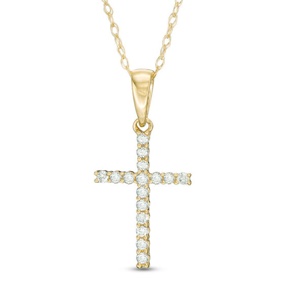 10K Cross Pendant 14K GF Necklace 14K GF Necklace with 10K Cross Pendant Vintage Gold Cross Pendant Necklace Gold Cross Pendant