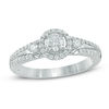 Thumbnail Image 0 of 1/2 CT. T.W. Diamond Frame and Edge Engagement Ring in 10K White Gold