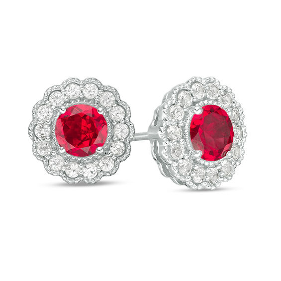 Ruby Zoisite Gemstone Earrings Flower Style Earrings Jewelry Gift For Her Earrings Sterling Silver Plated Gift For Him Earrings