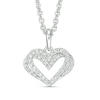Thumbnail Image 0 of The Kindred Heart from Vera Wang Love Collection 1/10 CT. T.W. Diamond Mini Pendant in Sterling Silver - 19"