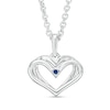 Thumbnail Image 1 of The Kindred Heart from Vera Wang Love Collection 1/10 CT. T.W. Diamond Mini Pendant in Sterling Silver - 19"