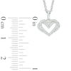 Thumbnail Image 2 of The Kindred Heart from Vera Wang Love Collection 1/10 CT. T.W. Diamond Mini Pendant in Sterling Silver - 19"