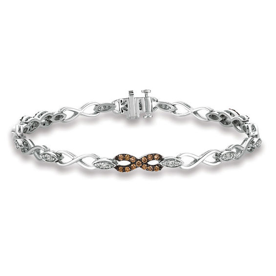 Le Vian Chocolate Diamonds 5 8 Ct T W Diamond Infinity Bracelet Le Vian Chocolate Diamonds 5 8 Ct T W Diamond Infinity Bracelet In 14k Vanilla Gold