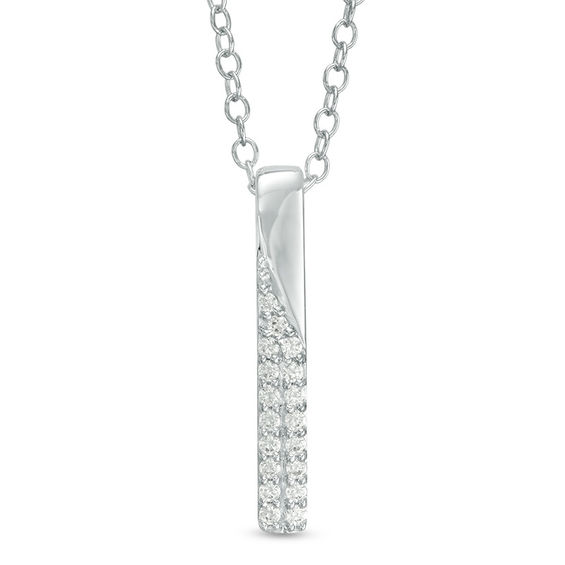 CT. T.W. Diamond Vertical Bar Pendant 